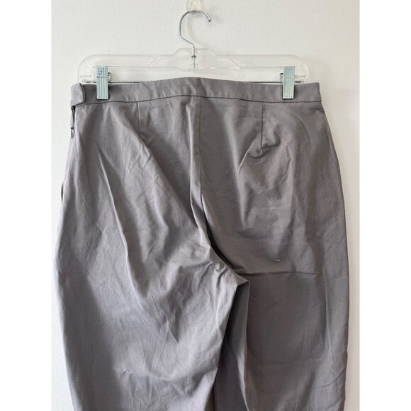 Eileen Fisher Organic Cotton Blend Gray Cropped Chino Pant Trouser Side Zip 8 - Picture 10 of 10